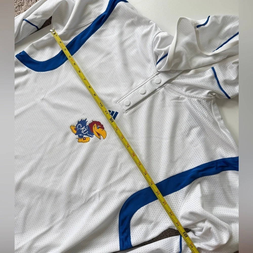 Adidas Kansas Jayhawks Jersey Hoodie KU Basketball College Sz‎ L Collegiate